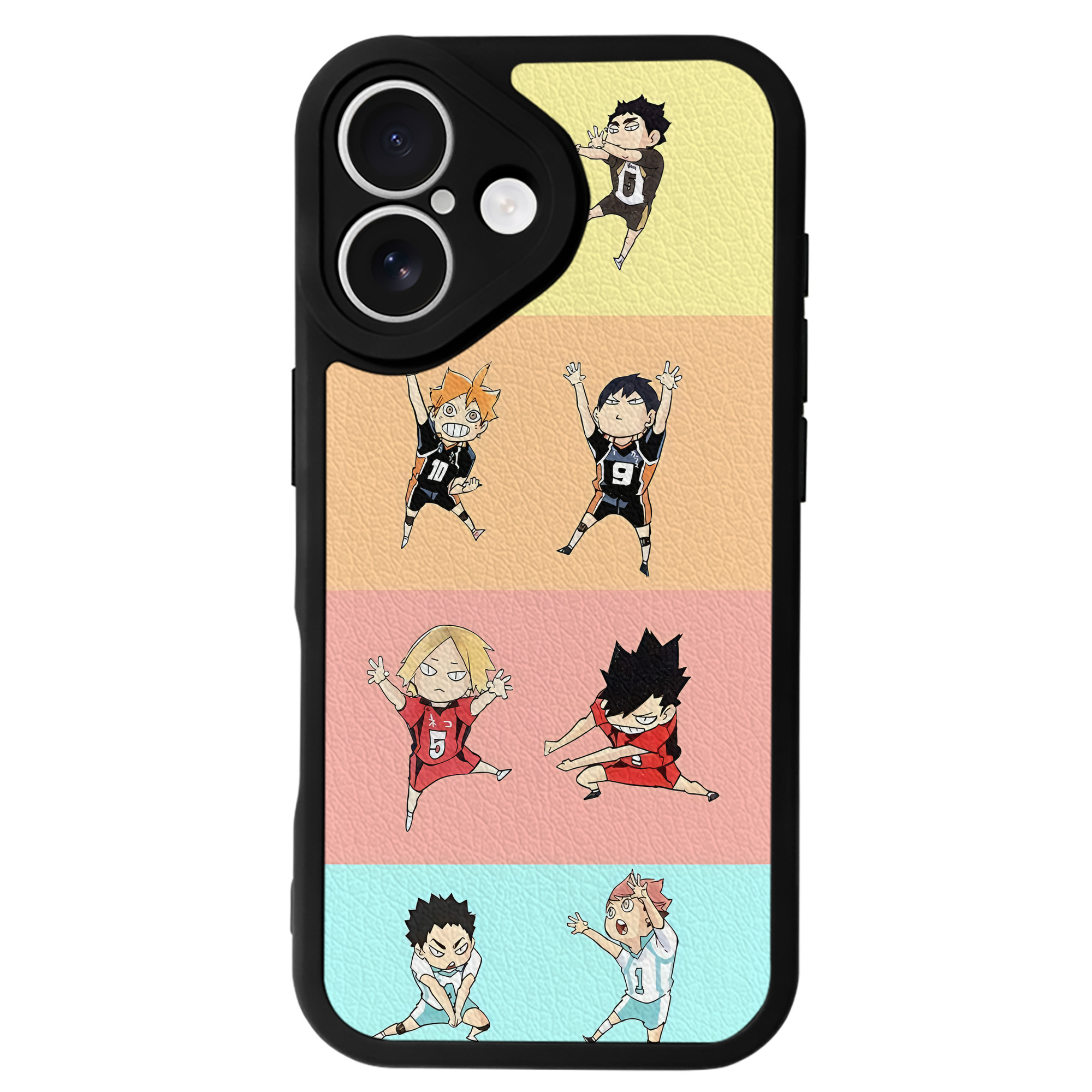 （画像用） ハイキュー!! Haikyu!! 【iPhone 16シリーズ対応】シリコンスマホケース（レザー調） 材質：シリコン